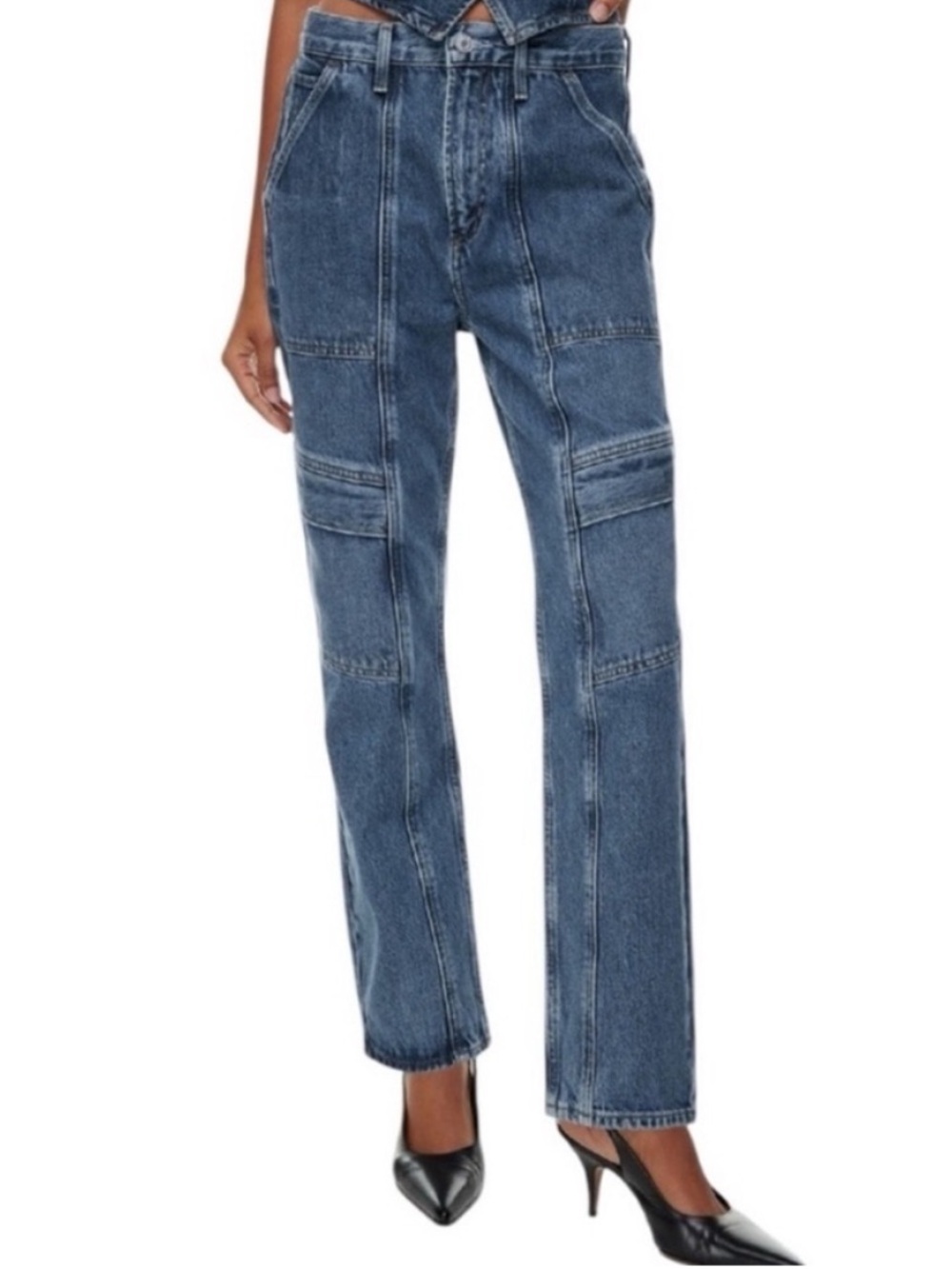 AGOLDE Cooper Cargo Jeans in Regulation Size 24 Denim